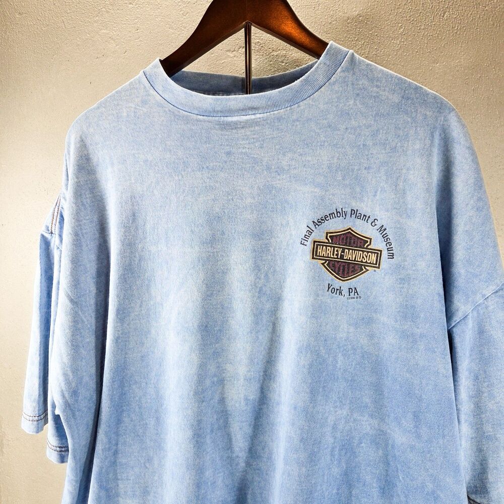 Vintage 1996 Harley Davidson York PA Final Assembly Plant Museum T Shirt 3XL USA